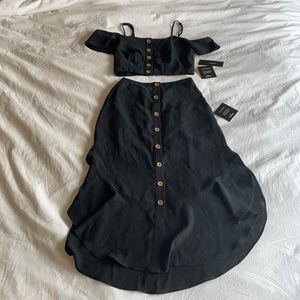 NWT Lulus Black two-piece dress